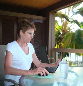 Writing while on vacation a couple years ago.