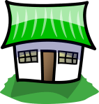 House with green roof